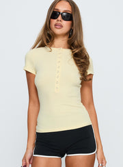 Torina Button Up Top Lemon