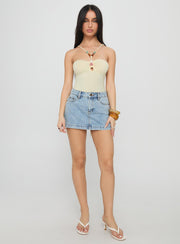 Kianu Beaded Bodysuit Lemon