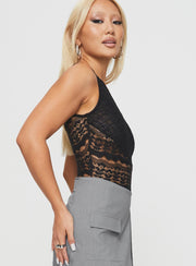 Knotti Lace Bodysuit Black
