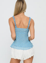 Taini Top Blue Check