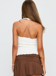 Summer Afternoons Halter Top White