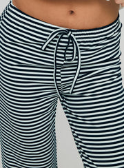 Alfreda Jersey Pant Navy Stripe