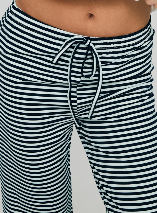 Alfreda Jersey Pant Navy Stripe