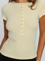 Torina Button Up Top Lemon