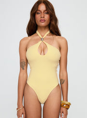 Dulce Vita Hardware Detail Bodysuit Lemon
