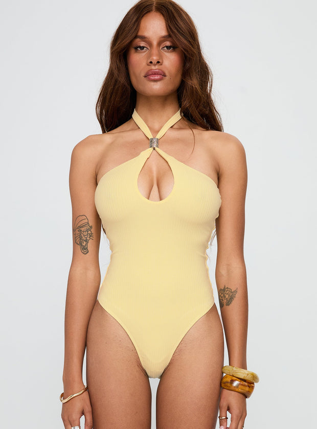 Dulce Vita Hardware Detail Bodysuit Lemon