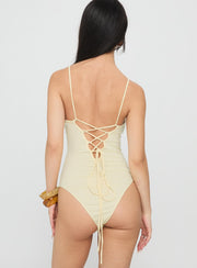 Kianu Beaded Bodysuit Lemon