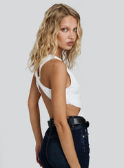 Formative Backless Bodysuit White