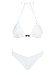 Lucky Bay Anglaise Triangle Bikini Top White