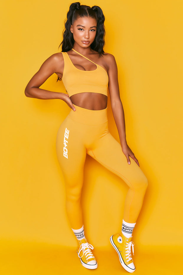 Energy Petite Seamless Full Length Leggings in Orange