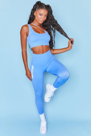 Energy Petite Seamless Full Length Leggings in Dark Blue