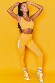 Energy Petite Seamless Full Length Leggings in Orange