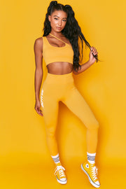 Energy Petite Seamless Full Length Leggings in Orange