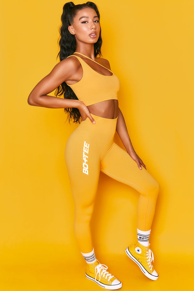 Energy Petite Seamless Full Length Leggings in Orange