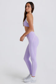 Soft Active Twist-Front Leggings in Lilac